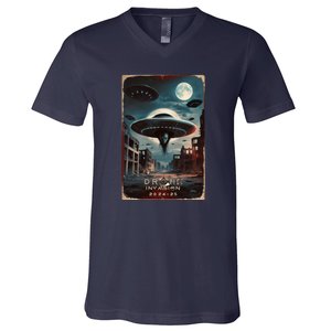 Drones New Jersey Ufo Uap Alien Invasion Project Bluebeam V-Neck T-Shirt