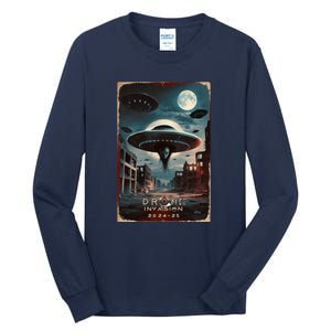 Drones New Jersey Ufo Uap Alien Invasion Project Bluebeam Tall Long Sleeve T-Shirt