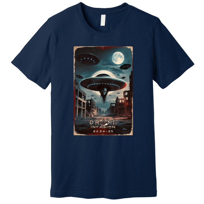 Drones New Jersey Ufo Uap Alien Invasion Project Bluebeam Premium T-Shirt