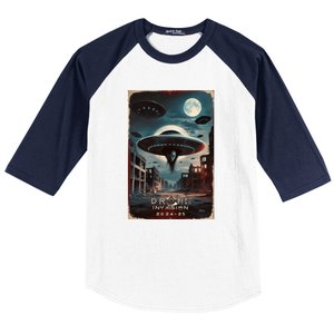 Drones New Jersey Ufo Uap Alien Invasion Project Bluebeam Baseball Sleeve Shirt