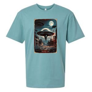 Drones New Jersey Ufo Uap Alien Invasion Project Bluebeam Sueded Cloud Jersey T-Shirt