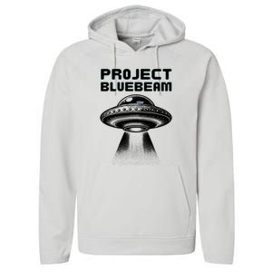 Drones New Jersey Ufo Uap Alien Invasion Project Bluebeam Performance Fleece Hoodie