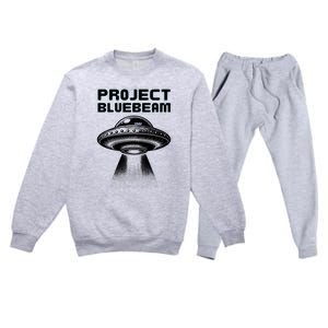 Drones New Jersey Ufo Uap Alien Invasion Project Bluebeam Premium Crewneck Sweatsuit Set