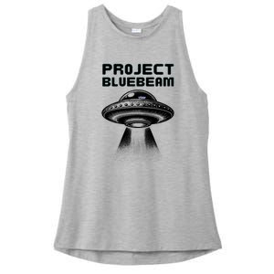 Drones New Jersey Ufo Uap Alien Invasion Project Bluebeam Ladies PosiCharge Tri-Blend Wicking Tank