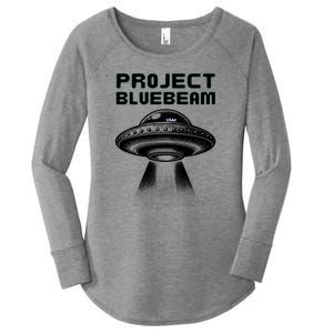 Drones New Jersey Ufo Uap Alien Invasion Project Bluebeam Women's Perfect Tri Tunic Long Sleeve Shirt