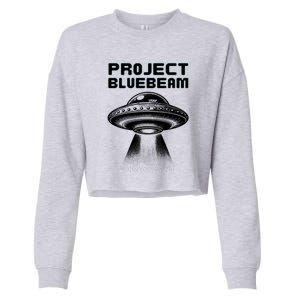 Drones New Jersey Ufo Uap Alien Invasion Project Bluebeam Cropped Pullover Crew