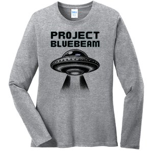 Drones New Jersey Ufo Uap Alien Invasion Project Bluebeam Ladies Long Sleeve Shirt