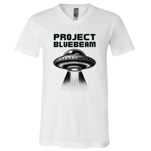 Drones New Jersey Ufo Uap Alien Invasion Project Bluebeam V-Neck T-Shirt