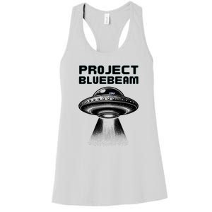 Drones New Jersey Ufo Uap Alien Invasion Project Bluebeam Women's Racerback Tank