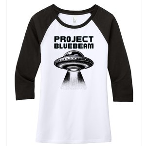 Drones New Jersey Ufo Uap Alien Invasion Project Bluebeam Women's Tri-Blend 3/4-Sleeve Raglan Shirt