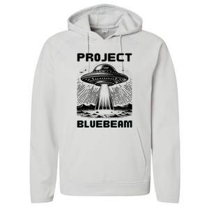 Drones New Jersey Ufo Uap Alien Invasion Project Bluebeam Performance Fleece Hoodie