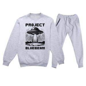 Drones New Jersey Ufo Uap Alien Invasion Project Bluebeam Premium Crewneck Sweatsuit Set