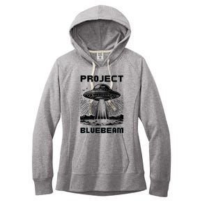 Drones New Jersey Ufo Uap Alien Invasion Project Bluebeam Women's Fleece Hoodie