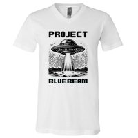 Drones New Jersey Ufo Uap Alien Invasion Project Bluebeam V-Neck T-Shirt