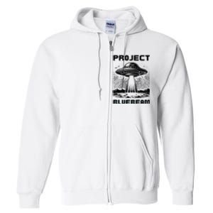 Drones New Jersey Ufo Uap Alien Invasion Project Bluebeam Full Zip Hoodie