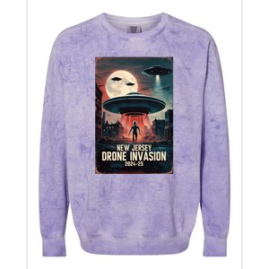 Drones New Jersey Ufo Uap Alien Invasion Colorblast Crewneck Sweatshirt