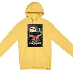 Drones New Jersey Ufo Uap Alien Invasion Premium Pullover Hoodie