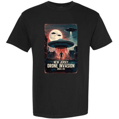 Drones New Jersey Ufo Uap Alien Invasion Garment-Dyed Heavyweight T-Shirt