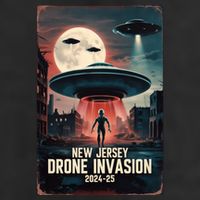 Drones New Jersey Ufo Uap Alien Invasion 7 Panel Mesh Trucker Snapback Hat