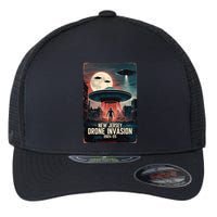 Drones New Jersey Ufo Uap Alien Invasion Flexfit Unipanel Trucker Cap