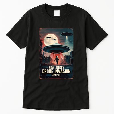 Drones New Jersey Ufo Uap Alien Invasion Tall T-Shirt