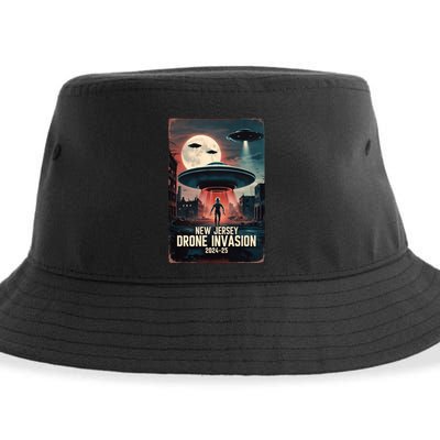 Drones New Jersey Ufo Uap Alien Invasion Sustainable Bucket Hat