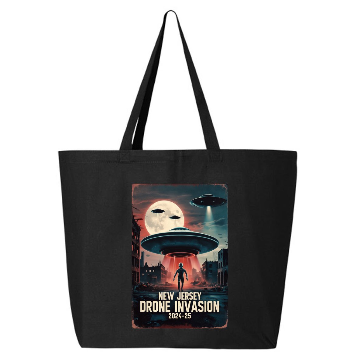Drones New Jersey Ufo Uap Alien Invasion 25L Jumbo Tote