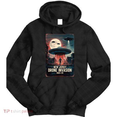 Drones New Jersey Ufo Uap Alien Invasion Tie Dye Hoodie