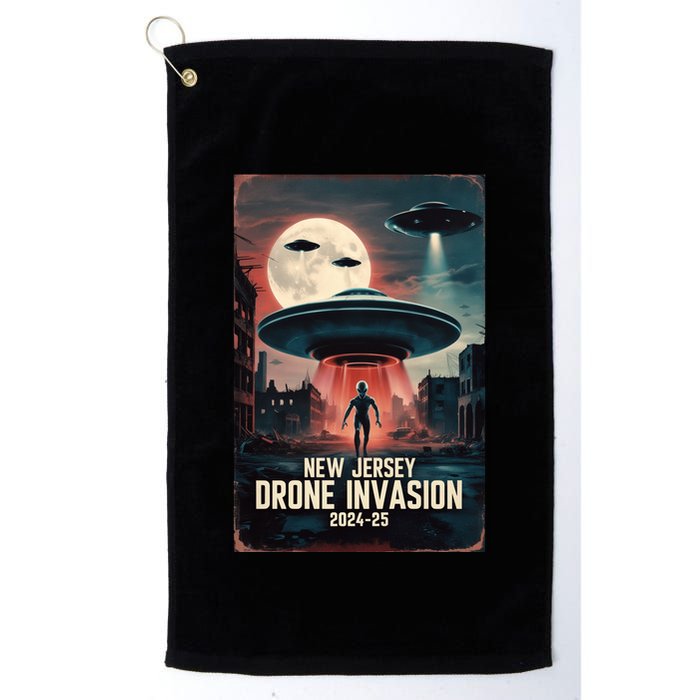 Drones New Jersey Ufo Uap Alien Invasion Golf Towel