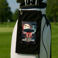 Drones New Jersey Ufo Uap Alien Invasion Golf Towel