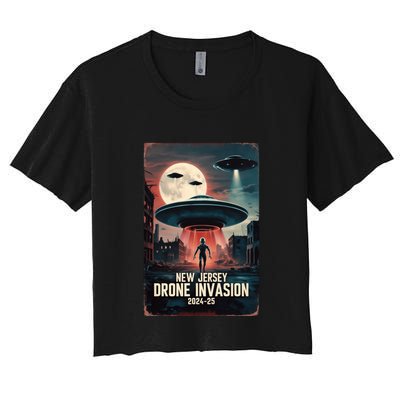 Drones New Jersey Ufo Uap Alien Invasion Crop Top