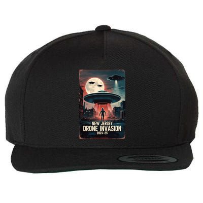 Drones New Jersey Ufo Uap Alien Invasion Wool Snapback Cap