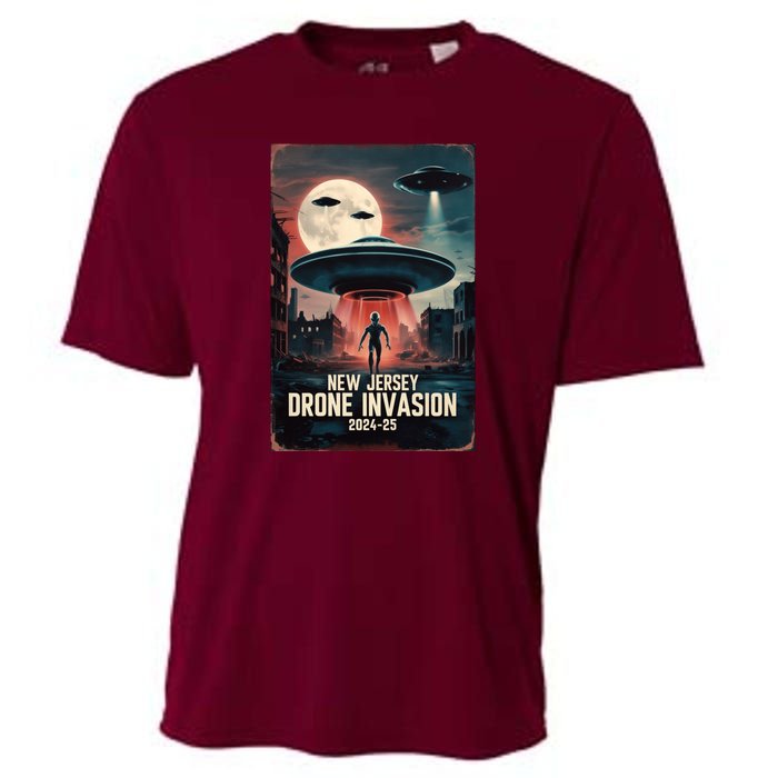 Drones New Jersey Ufo Uap Alien Invasion Cooling Performance Crew T-Shirt