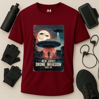 Drones New Jersey Ufo Uap Alien Invasion Cooling Performance Crew T-Shirt