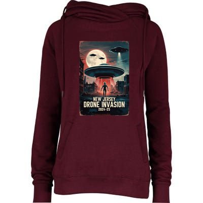 Drones New Jersey Ufo Uap Alien Invasion Womens Funnel Neck Pullover Hood