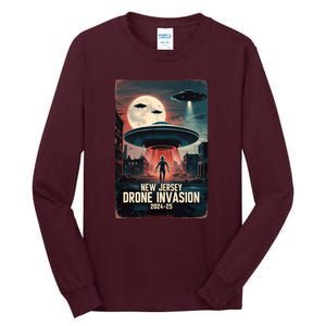 Drones New Jersey Ufo Uap Alien Invasion Tall Long Sleeve T-Shirt