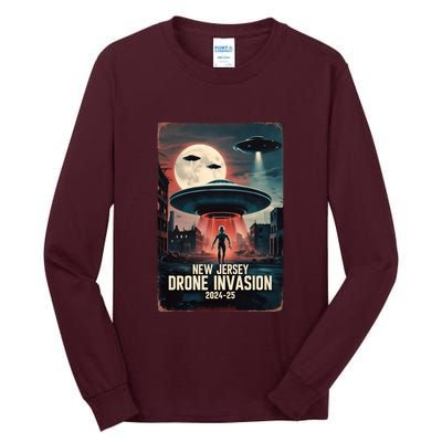 Drones New Jersey Ufo Uap Alien Invasion Tall Long Sleeve T-Shirt