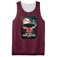 Drones New Jersey Ufo Uap Alien Invasion Mesh Reversible Basketball Jersey Tank