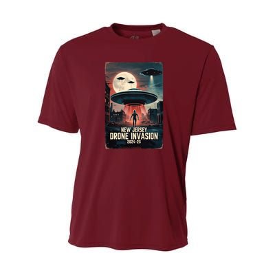 Drones New Jersey Ufo Uap Alien Invasion Youth Performance Sprint T-Shirt