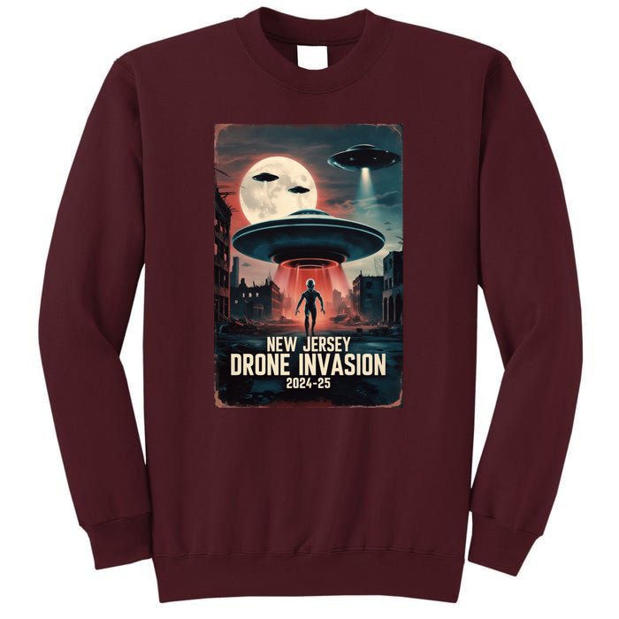 Drones New Jersey Ufo Uap Alien Invasion Tall Sweatshirt