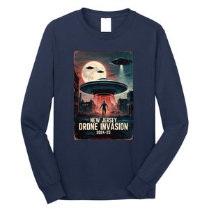 Drones New Jersey Ufo Uap Alien Invasion Long Sleeve Shirt