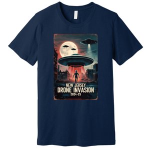 Drones New Jersey Ufo Uap Alien Invasion Premium T-Shirt