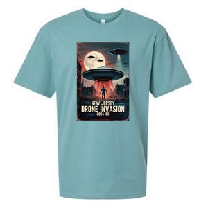 Drones New Jersey Ufo Uap Alien Invasion Sueded Cloud Jersey T-Shirt