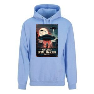 Drones New Jersey Ufo Uap Alien Invasion Unisex Surf Hoodie