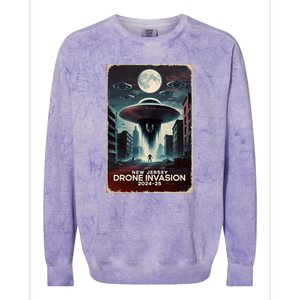 Drones New Jersey Ufo Uap Alien Invasion Colorblast Crewneck Sweatshirt