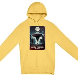 Drones New Jersey Ufo Uap Alien Invasion Premium Pullover Hoodie