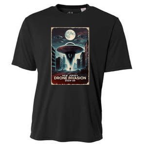 Drones New Jersey Ufo Uap Alien Invasion Cooling Performance Crew T-Shirt