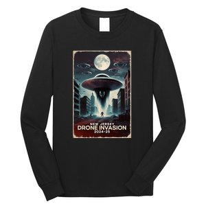 Drones New Jersey Ufo Uap Alien Invasion Long Sleeve Shirt