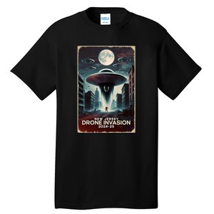 Drones New Jersey Ufo Uap Alien Invasion Tall T-Shirt