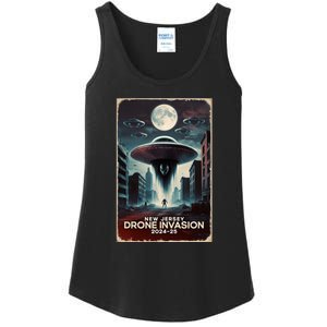 Drones New Jersey Ufo Uap Alien Invasion Ladies Essential Tank